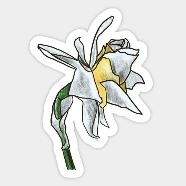 Daffodil Sticker by shehitsback